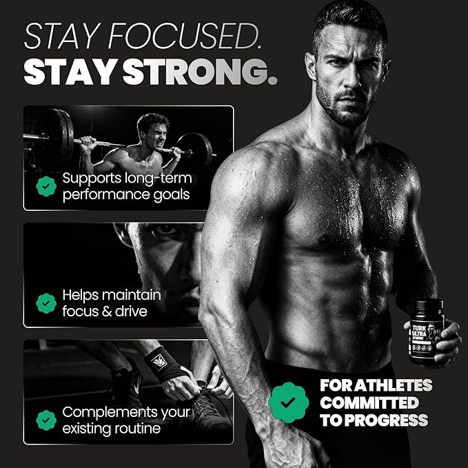 Turkesterone & Tongkat Ali for Men (60 Capsules) - Turkesterone 500mg + Tongkat Ali 500mg + Apigenin 25mg + BioPerine 5mg per serving to boost stamina, muscle growth and builder - Made in The USA