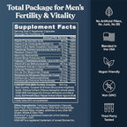 Eu Natural Conception for Him - Male Fertility Supplements with Ashwagandha, Folate & Zinc - Sperm Count, Motility & Strength Support - Fertility Support for Men, 120 Vegetarian Capsules