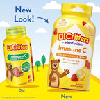 L’il Critters Immune C Daily Gummy Supplement Vitamin for Kids, for Vitamin C, D and Zinc for Immune Support, Orange, Lemon, Strawberry and Cherry Flavors, 190 Gummies (Packaging May Vary)