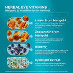 PUREHEALTH RESEARCH Complete Vision Formula - Eye Vitamins & Mineral Supplement - Lutein and Zeaxanthin Supplements for Men & Women - with Eyebright Herb, Zinc, Copper, Bilberry & More - 60 Capsules