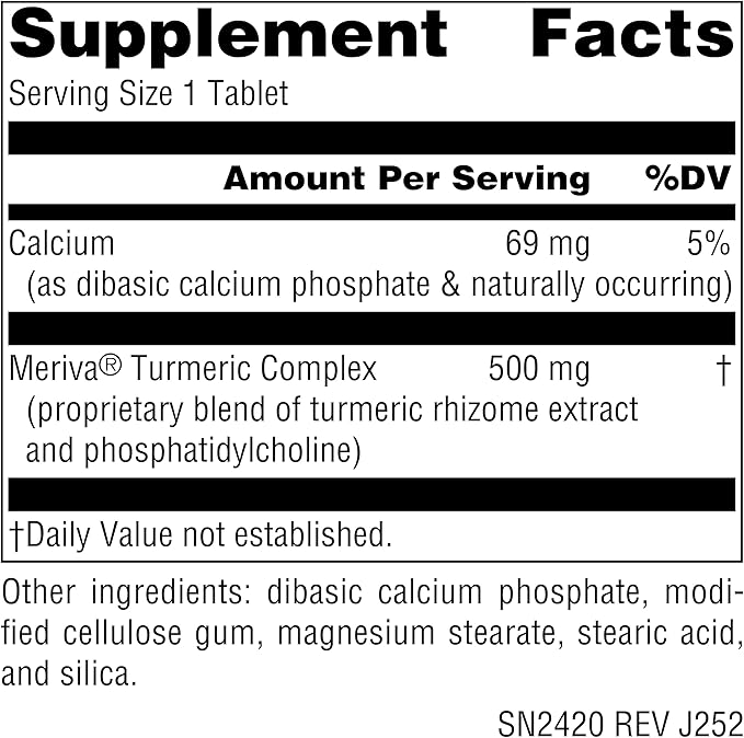 Source Naturals Turmeric with Meriva, Eases Discomfort from Everyday Activities* - 500mg, 60 Tablets