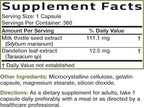 Bronson Milk Thistle Silymarin Marianum & Dandelion Extract Liver Health Support, Antioxidant Support, Detox, 360 Capsules