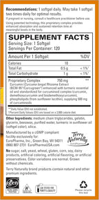 Terry Naturally CuraMed 750 mg - Antioxidant Supplement for Brain & Heart Health Support - Supplement with High-Potency Curcumin Complex - Kidney, Liver & Immune Health Support - 120 Softgels (1 Pack)