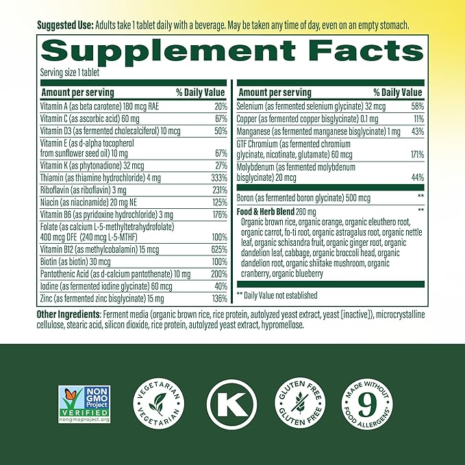 MegaFood One Daily Mens Multivitamins - Multivitamin for Men - Vitamin C, Vitamin D3 & Vitamin B12 - Muscle, Energy Metabolism & Immune Support - Vegetarian, Gluten Free - 30 Tablets, 30 Servings