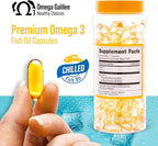 No more Omega 3 fish oil Oxidation Problem, We solved it with Cold-Packed for Freshness & Potency. Triple Strength, Chilled, Heavy Metal Free Omega 3 Supplement for Heart & Brain Support, 200 Softgels
