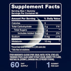 Cliganic Melatonin Gummies (10 mg, 60-Day Supply) - Adult Sleep Aid, Berry Flavor, Vegan, Non-GMO, Kosher, Gluten-Free Supplement, Helps Regulate Circadian Rhythm & Promotes Peaceful Nights