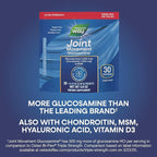 Nature's Way Joint Movement Glucosamine Drink Mix, Ultra Strength Glucosamine, MSM, Hyaluronic Acid, Vitamin D3, Supports Bones, Muscles, Cartilage*, No Sugar, Joint Support*, 30 Unflavored Packets