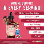 MARYRUTH'S Organics CoComelon Toddler Kids Multivitamin with Iron | Immune Support | Toddler Vitamins | USDA Organic | Sugar Free | Multivitamin Liquid Drops for Kids Ages 1-3 | Vegan | 1 Fl Oz