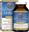 Garden of Life 21 Powerful Digestive Enzymes with Papain, Bromelain, Lipase, Ginger, Turmeric for Complete Digestion of Protein, Carbs & Fats – Omega-Zyme ULTRA, Gluten-Free, Vegetarian, 180 Capsules