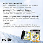 Nuton Day & Night Bundle-Happy Cells NMN Supplement with Bioperine for Morning Energy & Cognitive Support + Happy Dreams Natural Sleep Aid with Melatonin, ETAS, L-Serine, Venetron for Celular Repair