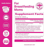 Pink Stork Lactation Probiotic - 30 Billion CFUs Multi Strain Postnatal Probiotics for Breastfeeding Women - Support Breast Milk & Gut Health, Postpartum Essentials, 60 Capsules