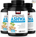 Force Factor Amazing Ashwa, KSM-66 Ashwagandha Supplement for Stress Relief, Focus, Memory, Immune Support, With Vitamins, Minerals & Antioxidants, Cortisol Supplements for Women, 360 Tablets (3-Pack)