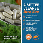 Dr. Tobias Colon Cleanse - Constipation Relief & Gut Health Support for Women & Men | 14 Day Colon Cleanser for a Gentle Colon Detox & Gut Flush 24 Capsules (1–2 Daily)