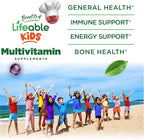 Lifeable Multivitamin & Multimineral with Iron Chewables for Kids – Vegetarian – Gluten Free Vegetarian – Great Tasting - Natural Flavored Pectin Chews with Vitamins A, B, C, D & E – 150 Count