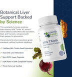 Milk Thistle Liver Detox Complex – Clinical-Grade Liver Support Supplement with Turmeric, Dandelion, Beet, Picrorhiza, Black Pepper – Phase I & II Detox – 60 Capsules – Non-GMO (2-Pack)