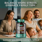 Cortisol Reducer & Adrenal Support Supplement–Natural Stress Relief with Ashwagandha KSM-66, Magnesium Glycinate & Citrate, L-Theanine, Rhodiola, Apigenin, Turmeric & Vitamin D3–Calm Mood & Relaxation