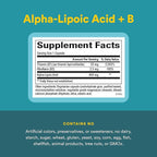 Natural Factors Alpha-Lipoic Acid with B1 & B2 - Antioxidant Support* - Non-GMO - 60 Vegetarian Capsules