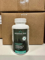 Mountain Peak Adrenal B Complex - Cortisol Support w/Ashwagandha, Vitamin B6, B12 & C - Helps Support Stress Levels - Encodcrine & Nervous System Support Supplement (90 Vegetarian Capsules)