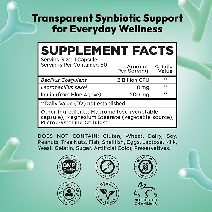 NutraPep Synbiotics Probiotic Prebiotic Postbiotic - Daily Gut Health Support with Pre Pro & Post Biotics for Men Women - Digestive & Immune Support Balance Synbiotic Supplement - Vegan Gluten Free