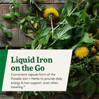 Floradix Iron + Herbs - Iron Supplement for Healthy Energy Support* - Supports Red Blood Cell Formation - Vegan, Non-GMO, Gluten-Free, Soy-Free - 60 Liquid Phyto-Caps