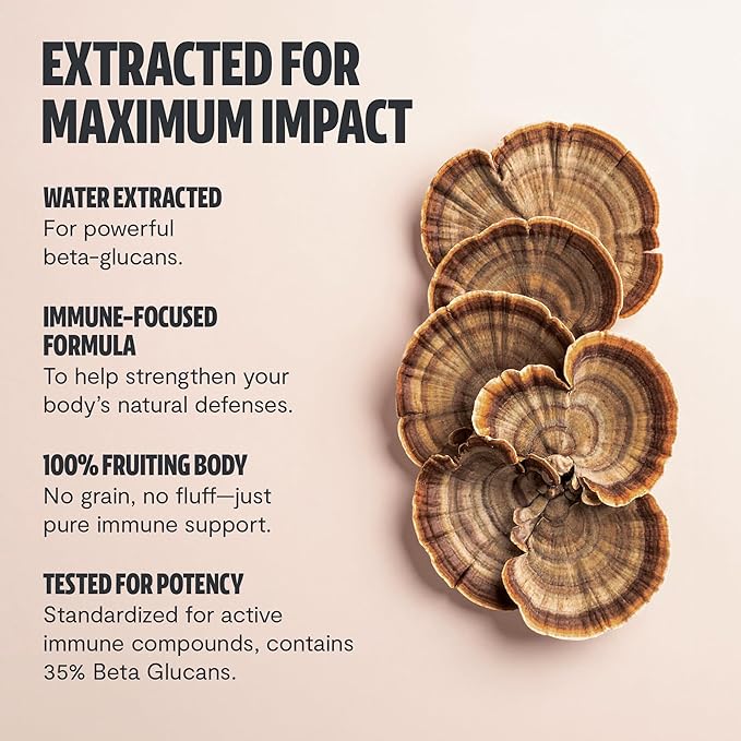 FreshCap Turkey Tail Mushroom Supplement 10,000mg – Organic Mushrooms, Turkey Tail Extract for Immune Support Supplement, Mushroom Supplement Capsules, Ayurveda Immunity Supplement (60 Capsules)