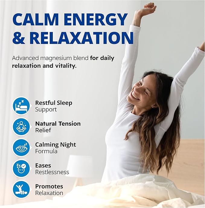 CanPrev Magnesium Bisglycinate with Ashwagandha, B5, B6 & Vitamin C, 90 Veg Caps, 30-Day Supply, Support Restful Nights & Relaxation, Helps Energy & Immnue Function, Vegan, Non-GMO, Dairy, Soy, Gluten