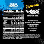 Mutant Mass Extreme Gainer Protein Powder – High Calorie Weight Gainer with Whey Protein & Glutamine for Muscle Mass, Bulking & Weight Gain - Cookies & Cream 6 lbs
