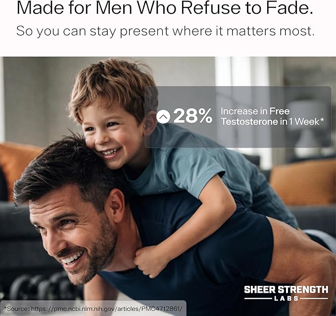 Testosterone Booster for Men - Sheer Alpha T-Booster - Clinically Backed Dose, Strongest Formula - Made in USA - Premium Blend of Fadogia Agrestis Tongkat Ali and Shilajit. 30 Servings