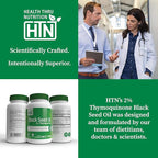 Health Thru Nutrition Black Seed Oil 500mg 100 Softgels | High Potency 2% Thymoquinone | 3rd Party Tested | Pure Cold Pressed | Organically Grown | Non-GMO, Gluten Free, Soy Free