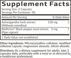 Futurebiotics Ashwagandha Extra Strength Stress & Mood Support with BioPerine - Non GMO Formula, 100 Vegetarian Capsules