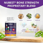NuBest Tall 10+ Premium Bone Strength Formula, Enhanced Immunity and Overall Health for Age 10+ with Calcium, Vitamin D3, Vitamin K2, and Multivitamins | Pack 12
