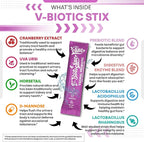 Clean Nutraceuticals Vaginal Probiotics for Women with Cranberry Extract, D-Mannose, Prebiotics, pH Balance for Women, Vaginal Health – Womens Probiotic Alternative to Gummies - 20 Stix