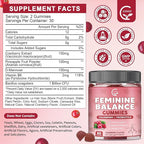 GORNVB Premium Feminine Balance Gummies for Women, Support pH Balance & Vaginal Probiotics Health Gummies with Cranberry Pineapple Powder, D-Mannose, Sugar Free, Gluten Free, Vegan
