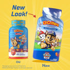 L’il Critters Paw Patrol Gummy Vites Daily Gummy Multivitamin for Kids, Vitamin C, D3 for Immune Support Cherry, Orange and Blueberry Flavors, 60 Gummies