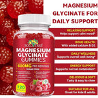 120 Count Magnesium Glycinate Gummies with L-Threonate（600mg Per Serving）,High Absorption Sugar Free Magnesium Potassium Supplement for Relaxation, Stress Relief, and Sleep Support for Adults & Kids