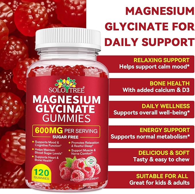 Magnesium Glycinate Gummies,240 Count Magnesium Complex Supplement |Sleep, Calm & Relaxation Support|High Absorption MagnesiumGummies for Women, Men & Family|Gluten-Free