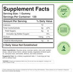 Creatine Monohydrate Gummies - 1g per Serving, 120 Count - No Fillers, Vegan Safe, Non-GMO, Gluten Free by Double Wood