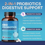 NATURE TARGET Probiotics for Women & Men, 60 Billion CFU, Prebiotics and Probiotic for Gut Health - SBO Probiotics Supports Digestive, Constipation, Diarrhea, Gas & Bloating, 90 Veggie Capsules