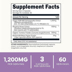 Type Zero KSM-66 Ashwagandha Root Extract 1,200mg, 60 Servings - High Potency 5% Withanolides - with Turmeric, Rhodiola Rosea and BioPerine Black Pepper Extract - 180 Veggie Caps