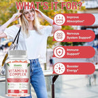 2 Pack 33-in-1 Liposomal Vitamin B Complex Gummies -B1, B2, B3, B4, B5, B6, B7, B8, B9,B12 | Vitamin C, D3,K2|Calcium,Magnesiun,Zinc etc.for Energy, Brain,Immune,Skin Support &Heart Support