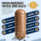 Nature's Nectar Bone & Joint Supplements for Men & Women – Supports Bone Health, Strength & Growth with Calcium, Vitamin D, Magnesium & Strontium – Bone Builder Formula for Maximum Absorption –90 Caps