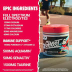 GHOST Hydration Tub, Electrolyte Powder, Sonic Cherry Limeade - Sugar Free Instant Electrolyte Drink Mix - Caffeine-Free Daily Hydration & Immune Support with Clean Formula - 40 Servings