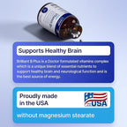 AgeImmune Vitamin B Complex with Vitamin D3 B12 B6 Magnesium Bisglycinate and Folate as Methylfolate - Doctor Formulated Methylated B Complex Supplement – 60 Capsules - Without Niacin