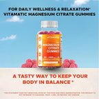 Vitamatic Magnesium Gummies 600mg per Serving – 60 Vegan Count for Relaxation, Muscle, Bone, and Energy Support
