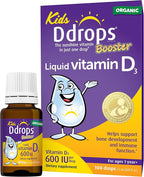 Ddrops Kids Booster 600IU 100 Drops - Daily Liquid Vitamin D for Kids. Support Strong Bones & Immune System in Children. No Preservatives, No Sugar, Non-GMO, Allergy-Friendly