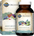 Garden of Life Organics Men's 40+ Multivitamin with Prostate Support, B12 & Vitamins – Vegan Daily Whole Food Multivitamin, Non-GMO, Certified Organic, 120 Tablets
