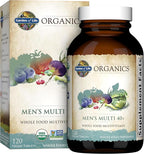 Garden of Life Organics Men's 40+ Multivitamin with Prostate Support, B12 & Vitamins – Vegan Daily Whole Food Multivitamin, Non-GMO, Certified Organic, 120 Tablets