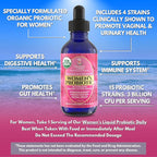 USDA Organic Liquid Probiotic for Women | PH Balance, UT, & Feminine Health | Digestive Support, Immune & Gut Health | 15 Clinically Studied Strains | 98% Absorption | Vegan, Non-GMO | 40 Servings