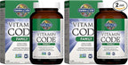 Garden of Life Multivitamin for Women, Men,Kids Age 6 & up, Vitamin Code Family Multi,120 Vegetarian Capsules, Whole Food Vitamins, Food Blend & Probiotics, Gluten Free Dietary Supplements (Pack of 2)