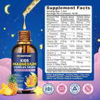 Magnesium Complex Liquid for Kids - Magnesium Glycinate, Malate, Taurate, Citrate with Calcium, Omega-3, L-theanine, Zinc,Vitamin B6 D3 C for Sleep, Relaxation, Calm & Focus, Pineapple Flavor, 2 Fl Oz